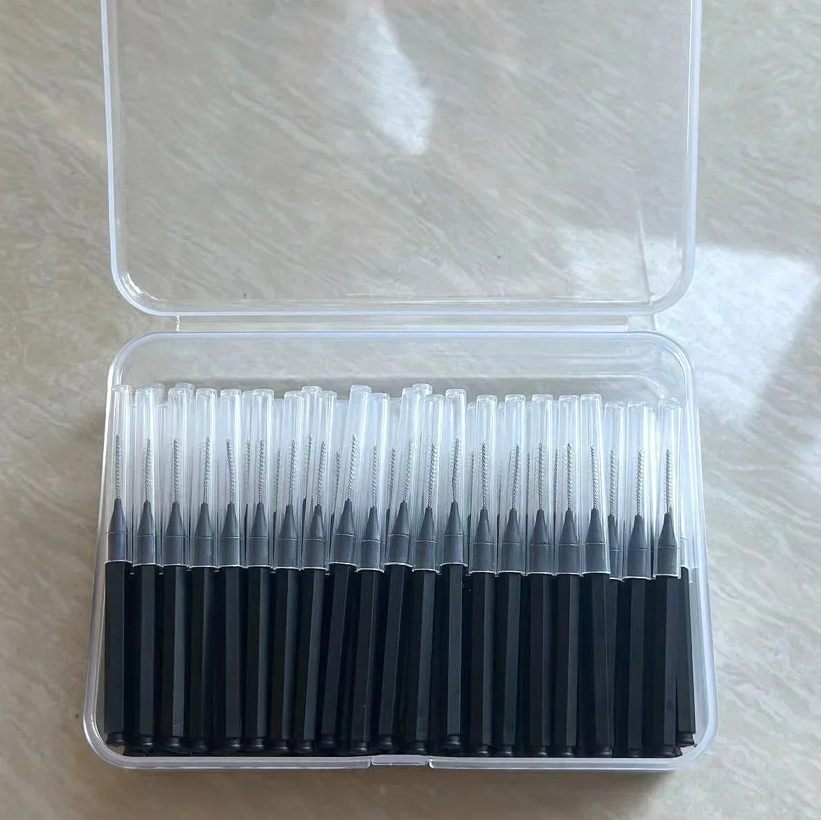 100/200 Stuks Doos Rager 0.6-1.5Mm Reiniging Tussen Tanden Mondverzorging Orthodontische I Vorm Tandzijde I-type push pull