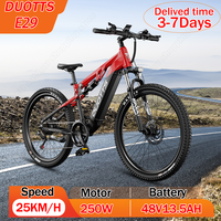 DUOTTS E29 Electric Bike 250W(Peak value of 750W) Motor 48V 13.5Ah Battery Off-road Electric Bicycle 27.5 Inch Fat Tire E-bike