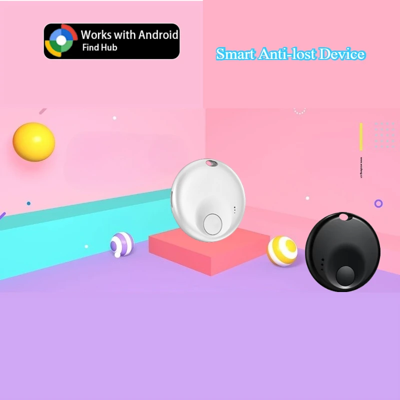 Android Smart Anti-loss Tag Tracker Bluetooth Locator Google Find Hub Device Search Tracking Keychain Pet Kids Elderly Finder