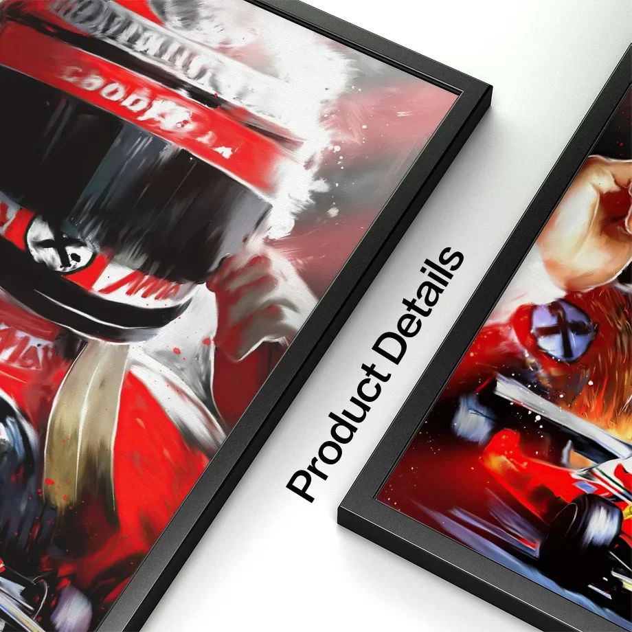 بطل العالم الفورمولا واحد المتسابق الملصقات والمطبوعات الرسم على لوحات القماش الجدارية الحديثة F1 صور لغرفة المعيشة نادي ديكور هدية #4