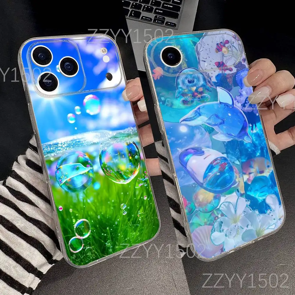 

Frutiger Aero Art Phone Case For iPhone 17,16,15,14,13,12,11 Pro,Max,Plus,X,XS,XR,SE4,E Mini Transparent Soft