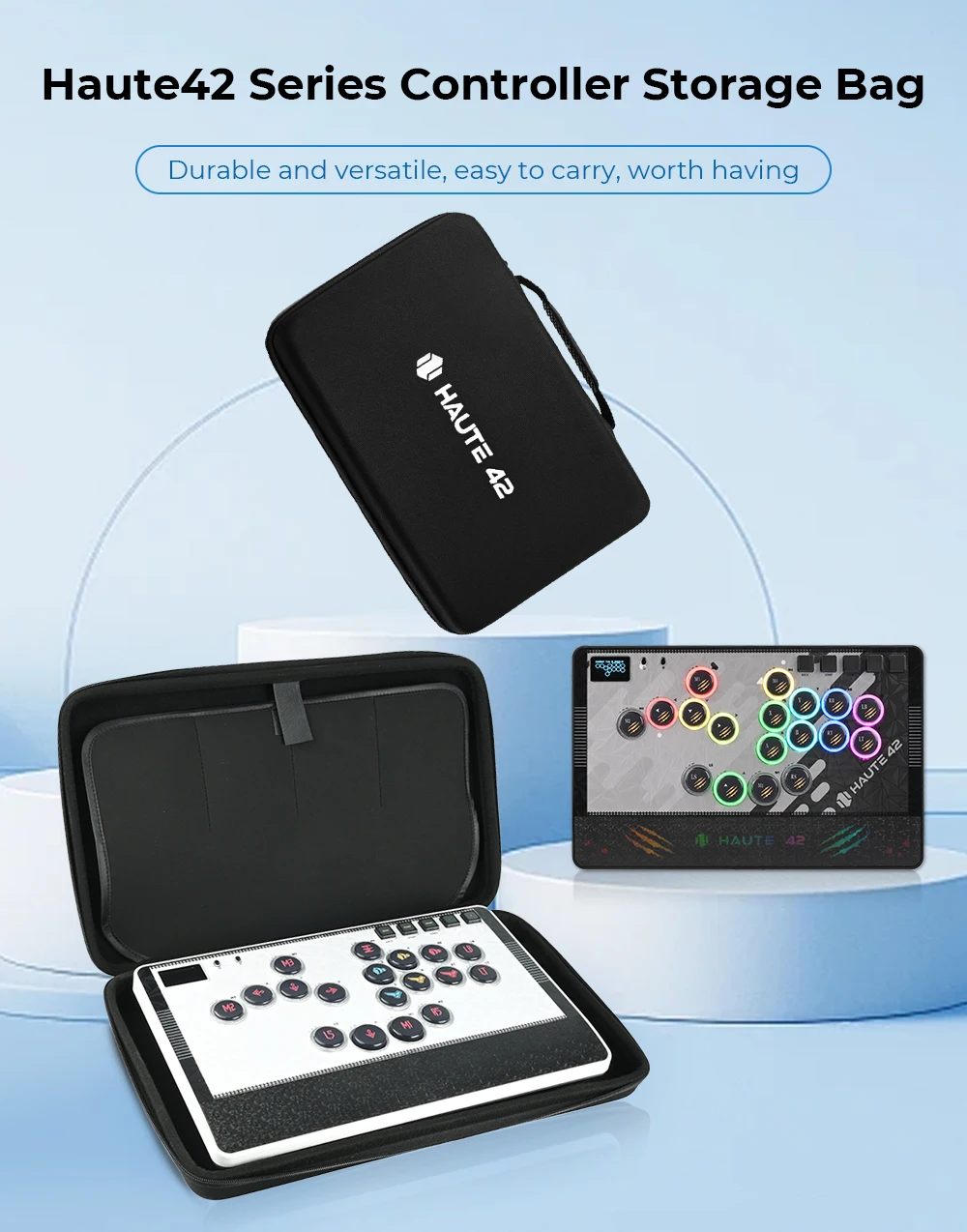 Haute42 Protective Carrying Bag Case For Hitbox Leverless Controller Storage Bag for Haute42 Controller Portable Travel Handbag