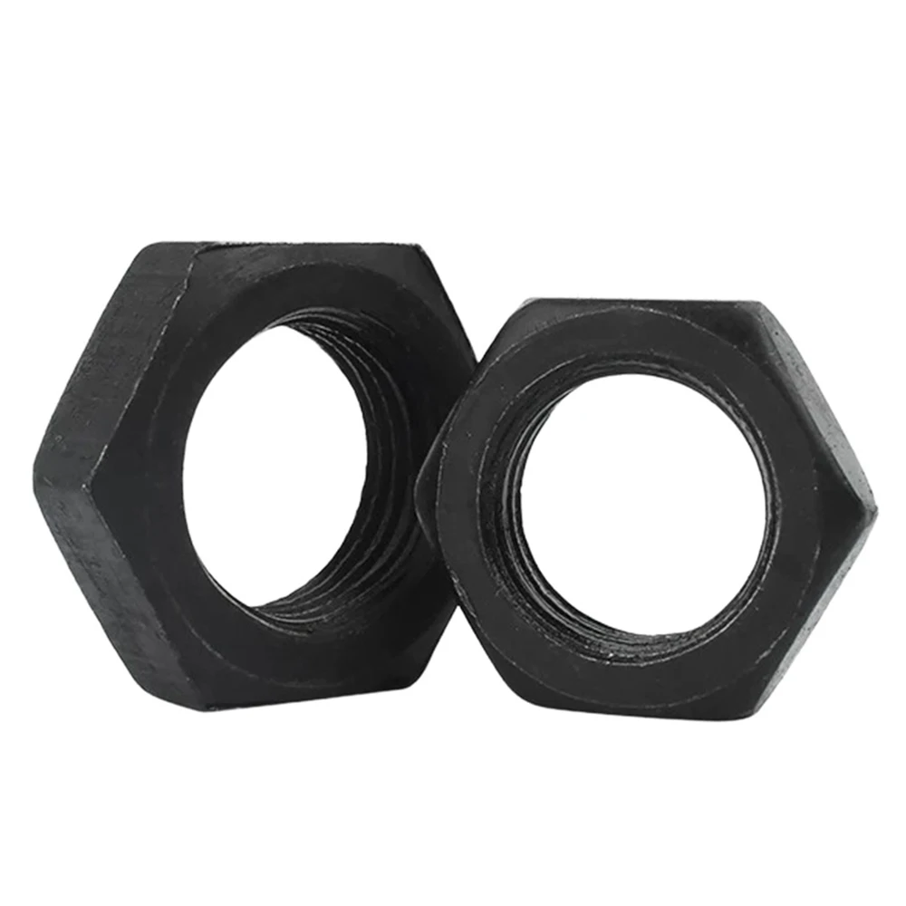 1-20pcs Fine Thread Thin Hexagon Nut 304 Stainless Steel/Black M6 M8 M10 M12 M14 M16 M18 M20 M22 Hex Jam Nuts Bolt Screw GB6173
