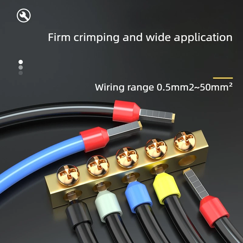 Cold pressing terminal pin crimper wire copper nose VE tube terminal socket crimping cap connector artifact