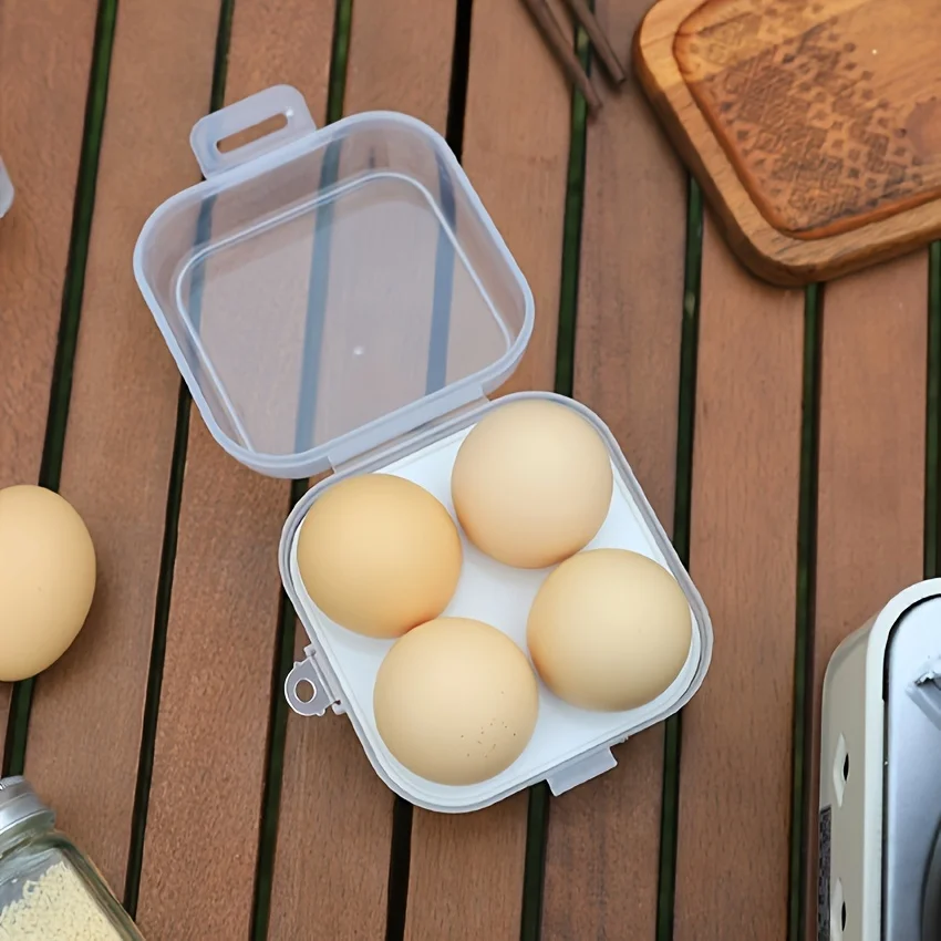 3/4/8 Grids Transparent Portable Egg Box Shockproof Anti-Fall Camping Picnic Egg Box Refrigerator Outdoor Camping Eggs Container