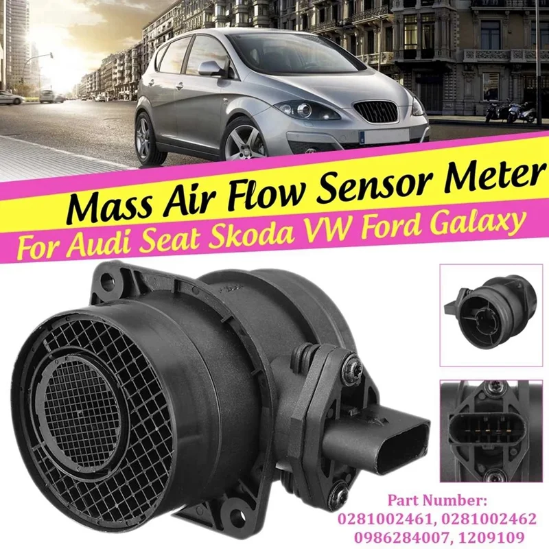 Mass Air Flow Maf Meter Sensor For Bora Jetta Golf Plus 1.4 1.6 1.9 2.0 2.5 2.8 TDI 074906461B 0281002461 0281002462