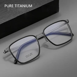 Ultra Light Pure Titanium Glasses New Fashion Vintage Spectacle Luxury Business Eyewear Optical Prescription Eyeglass Frame Man