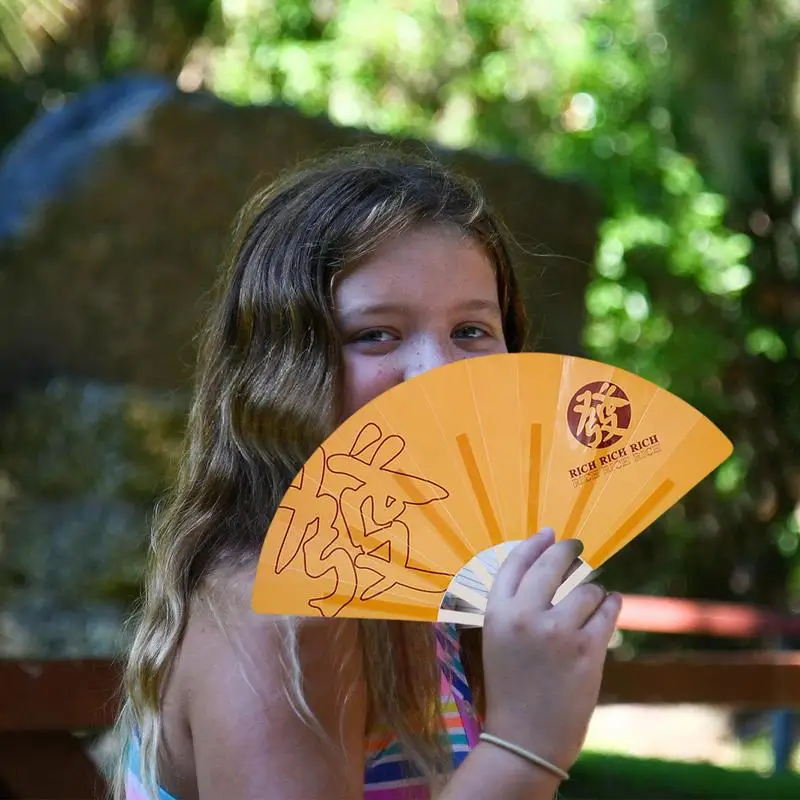 Inspirational Text Foldable Fan Portable Handheld Foldable Fan Decoration Tool With Beautiful Patterns For School Home Travel