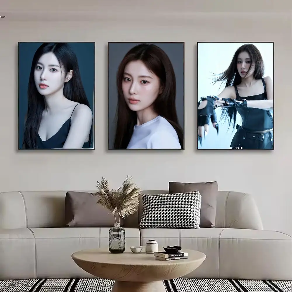 Famous K-Kang Hye Won Painting Calligraphy Stylish Canvas Poster Wall Art for Bedroom Living Room Study Home Decor Gift