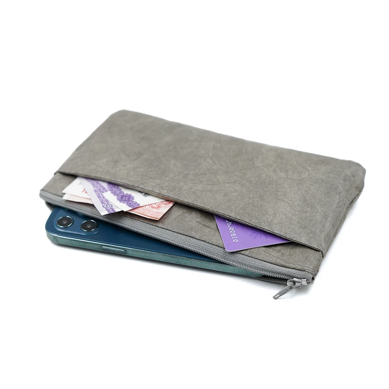 Zippered Ultra-Slim Fiber Paper Case 6.7-inch Phone Bag, Double-Layer Pouch Holds Power Bank & Accessories For iPhone 17 Pro Max
