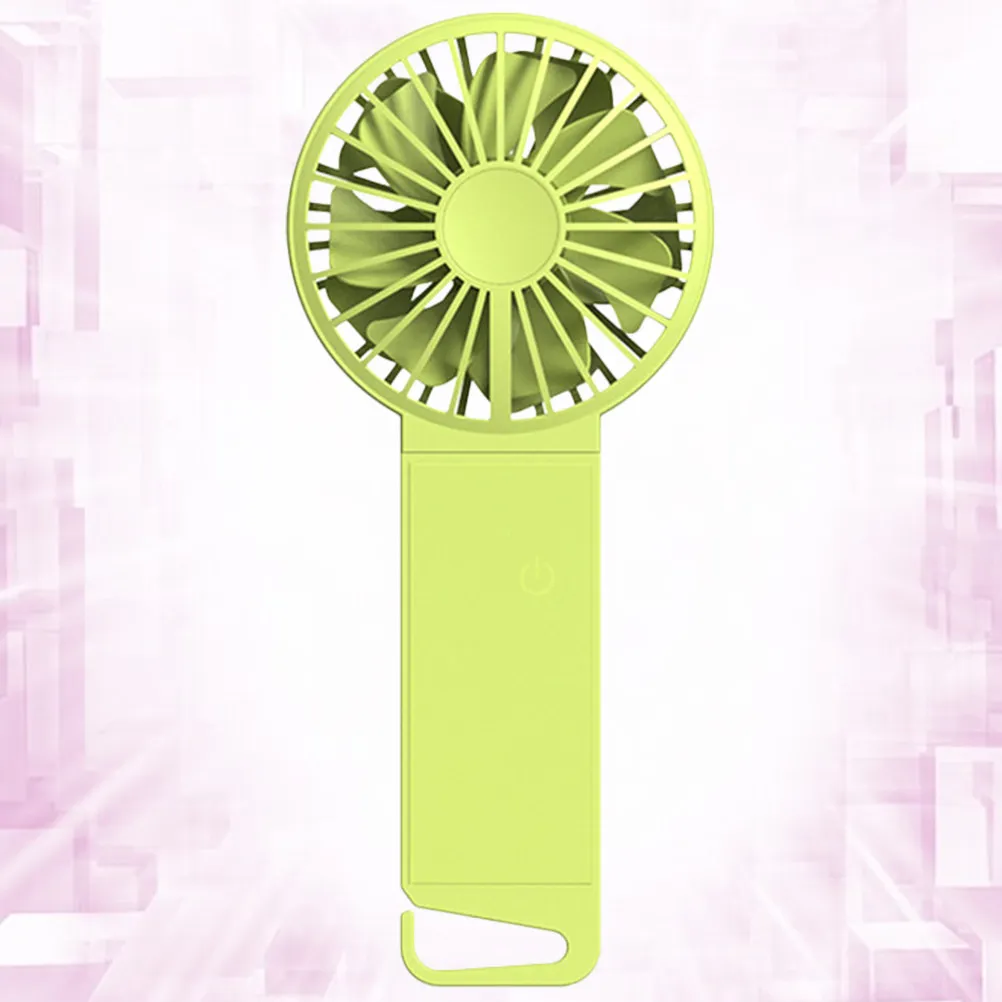 

USB Small Folding Handheld Fan Fluorescent Green 85x35x193mm Portable Mute Mini Fan for Home Office School Travel