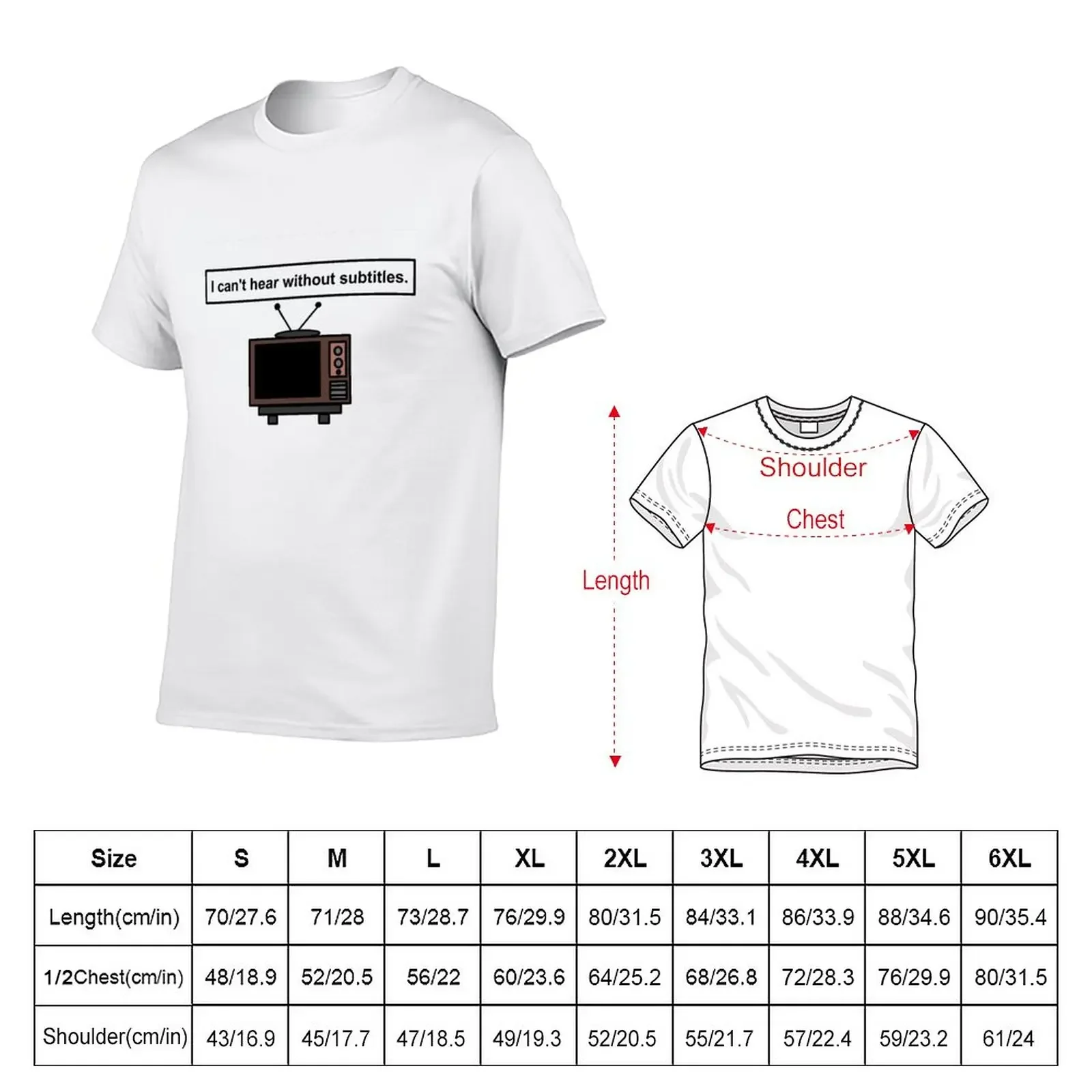 TV Subtitles Design T-Shirt sports fans blanks designer t shirt men