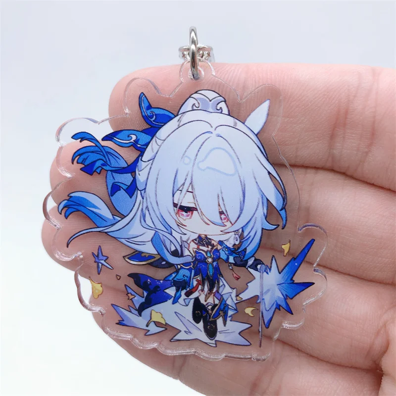 Gioco Honkai: Star Rail Topaz Jingliu HuoHuo guinifen portachiavi accessori Anime Cosplay ciondolo Prop Badge regalo