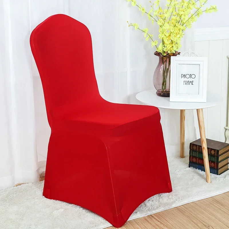 Housses de chaise élastiques en spandex pour décoration de mariage, salle à manger, banquet, hôtel, fête d\'anniversaire, bon marché et fines