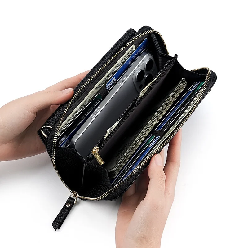Multifunktionale Echtleder-Geldbörse 2026 Neue Kartenhalter-Damenbörse Modische Damen-Abendclutch aus Rindsleder – Detail 18