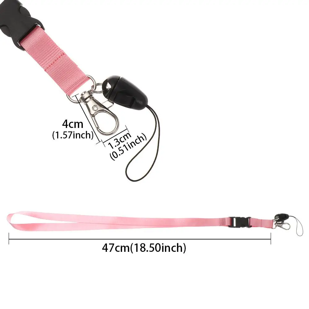 Pure Color Fashion ID Card Rope Mobile Phone Lanyard Keys Gym Holder Mobile Phone Straps Neck Strap