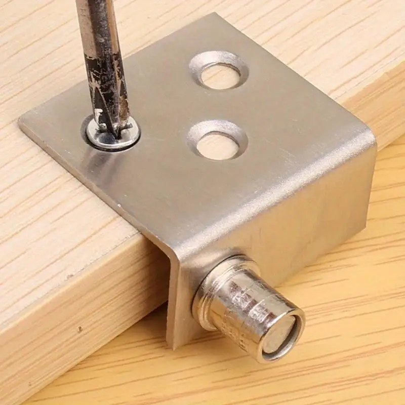 4Pcs Concealed Hinges Invisible Cabinet Door Pivot for Wood Panel Cupboard Display Support Bracket