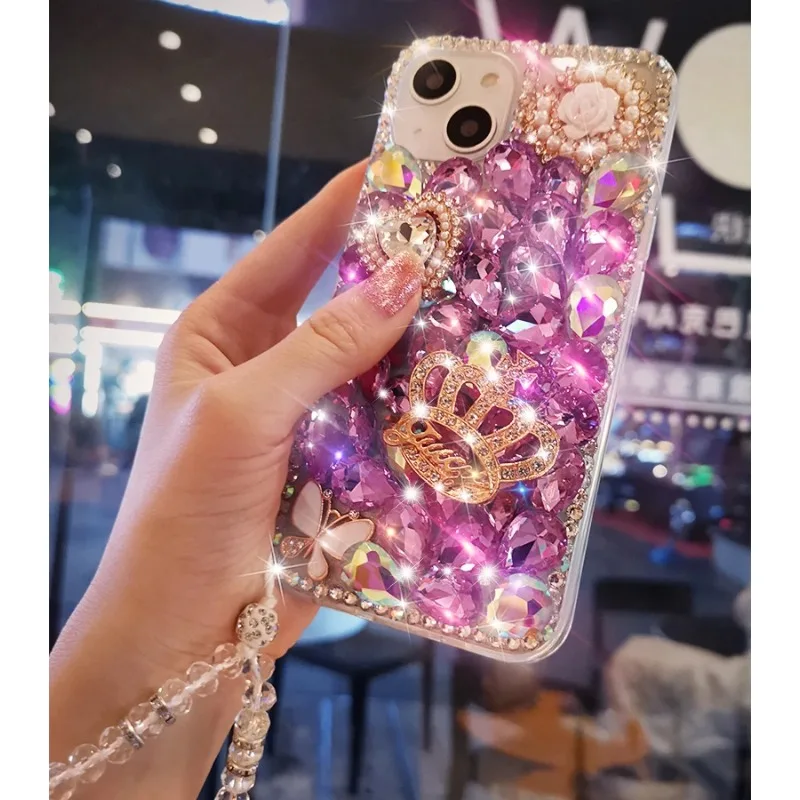 Crown Diamond Glitter Bling Cases for Samsung A50, A70S, A22, A32, A52, A71, A51, A72, A73, A53, A33, 3D Phone Cover