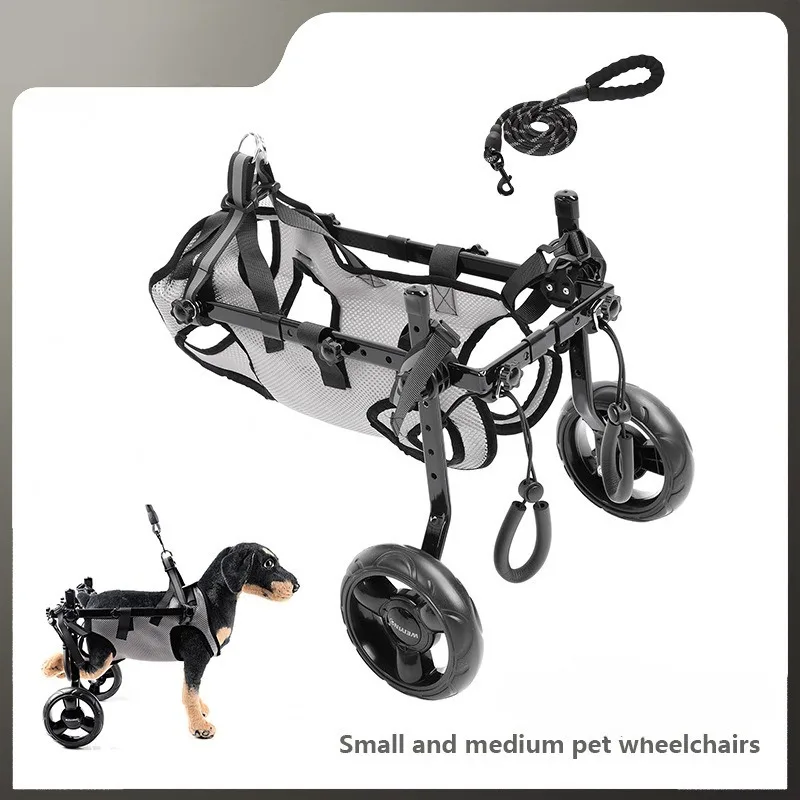 Adjustable Pet Wheelchair Disabled Dogs Cats Mobility Aid Rehabilitation Wheels Support Hind Legs Injury Recovery Walker