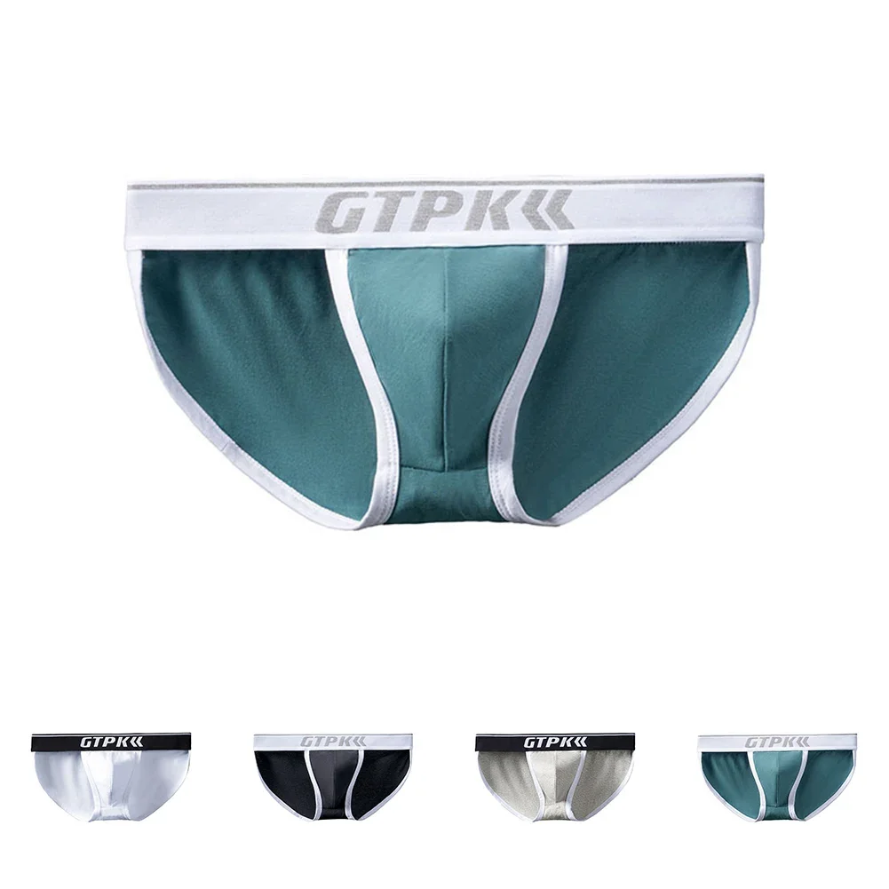 العلامة التجارية الجديدة للرجال الملابس الداخلية جنسي الملابس الداخلية منخفضة الخصر الربط نمط مثلث تصميم حزام مطاط