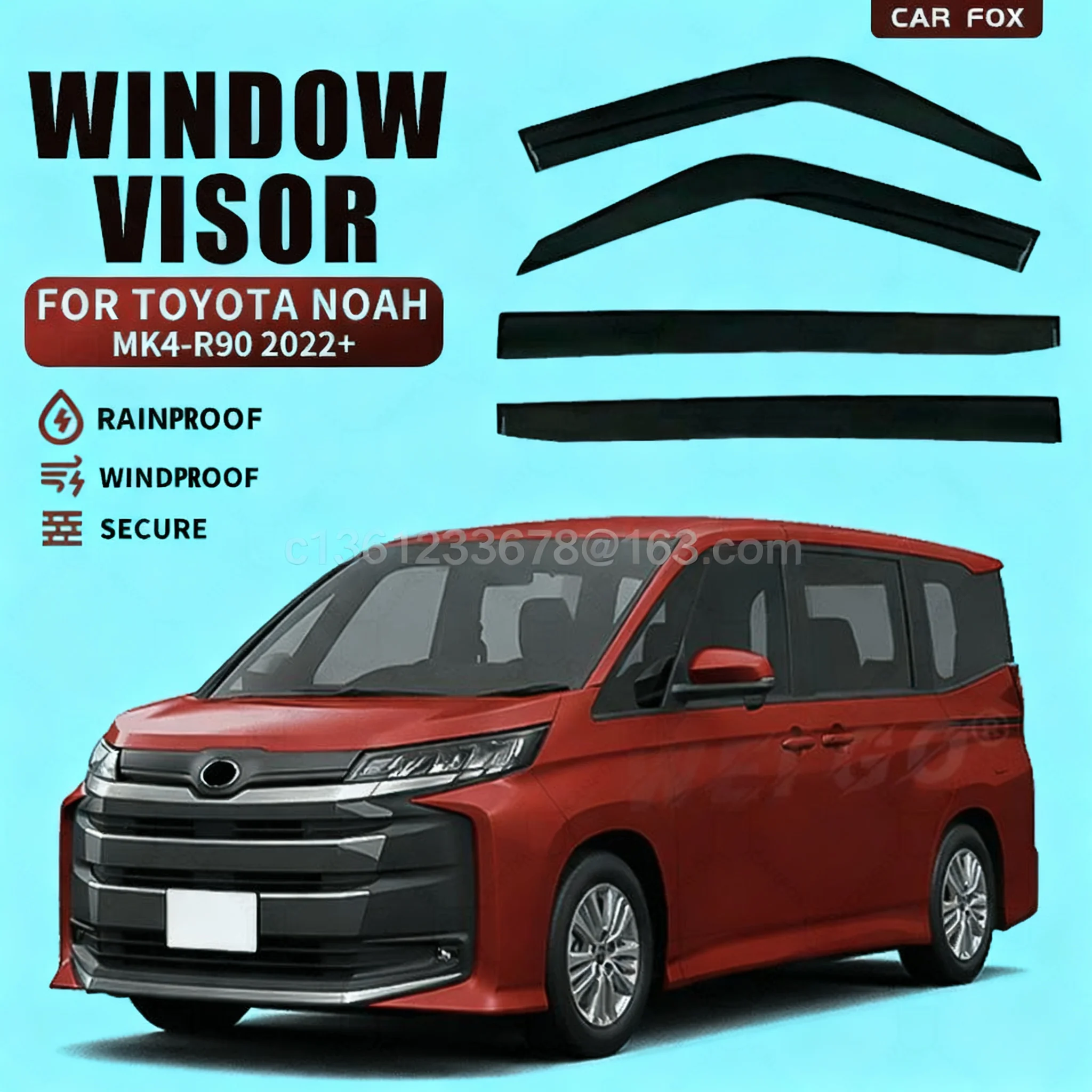 

Suitable for Toyota NOAH Window Deflector Car Window Rain Guard Car Decorative Accessories Easy to Install