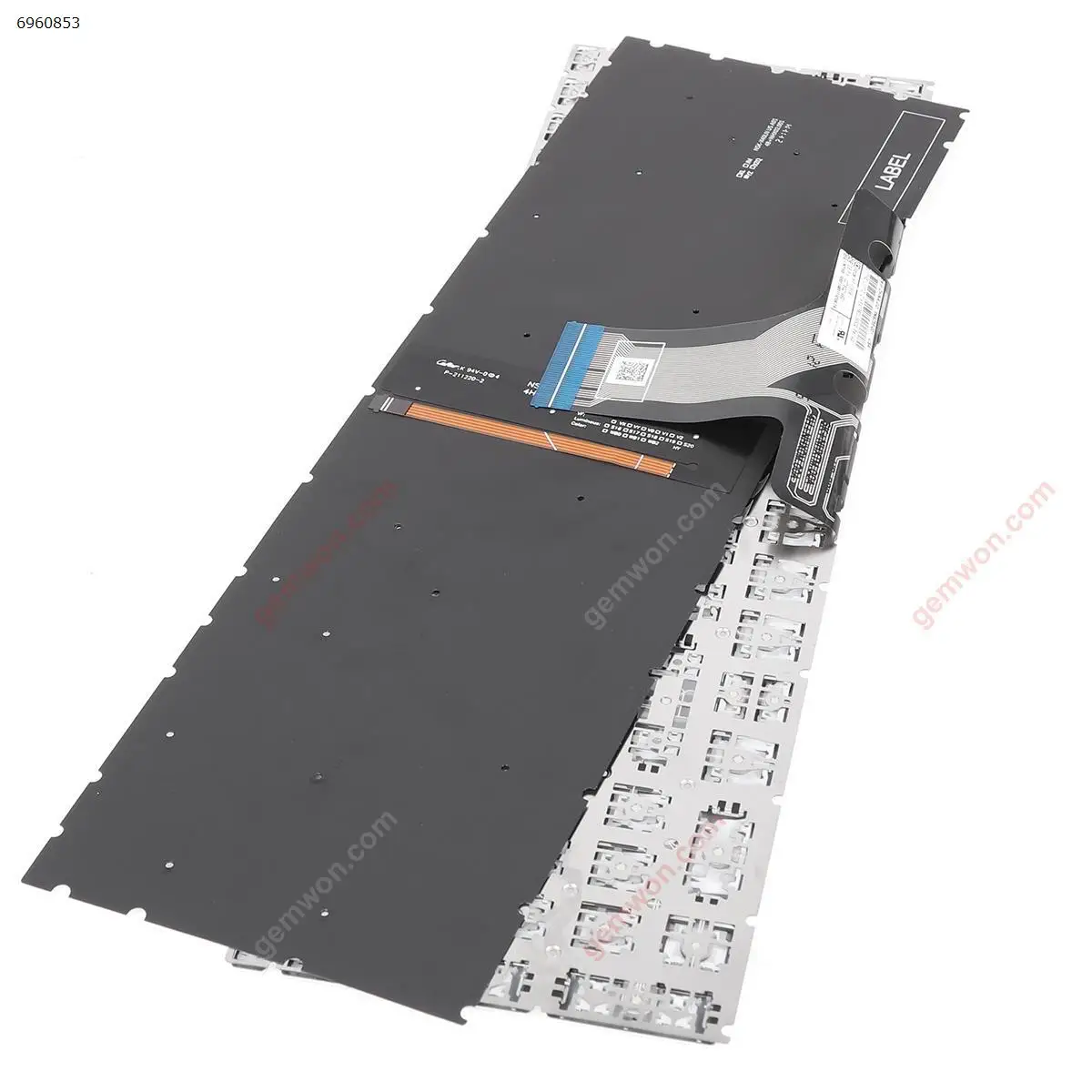 Keyboard Laptop AS untuk HP 15-EG 15-EH perak dengan lampu latar
