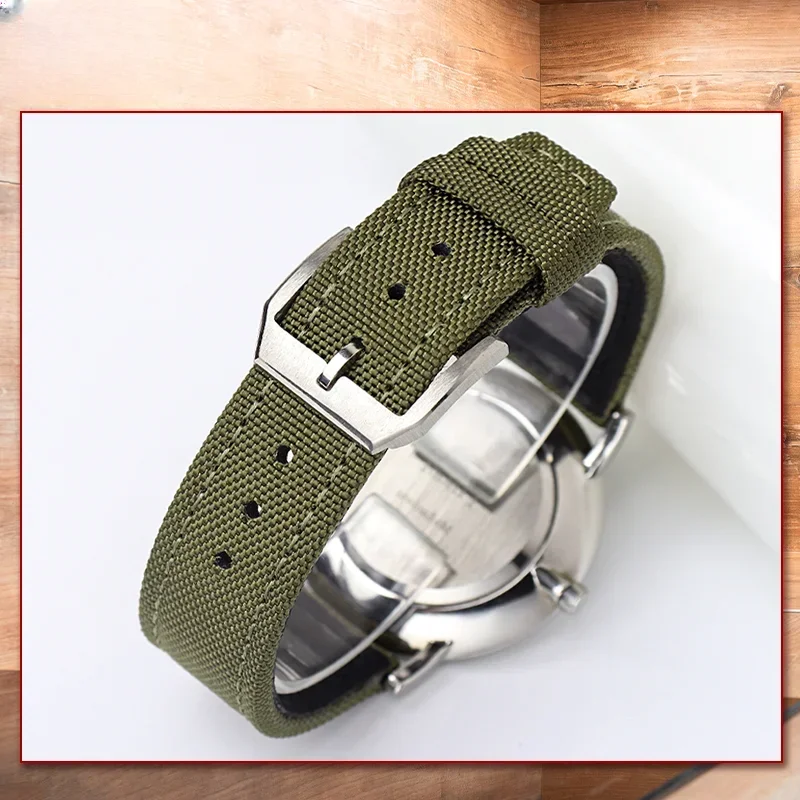 ผ้าใบไนลอนนุ่ม Cowhide นาฬิกาสําหรับ IWC Portofino นักบินโปรตุเกส 20/21/22 มม.Underskin สายนาฬิกาหนังแท้