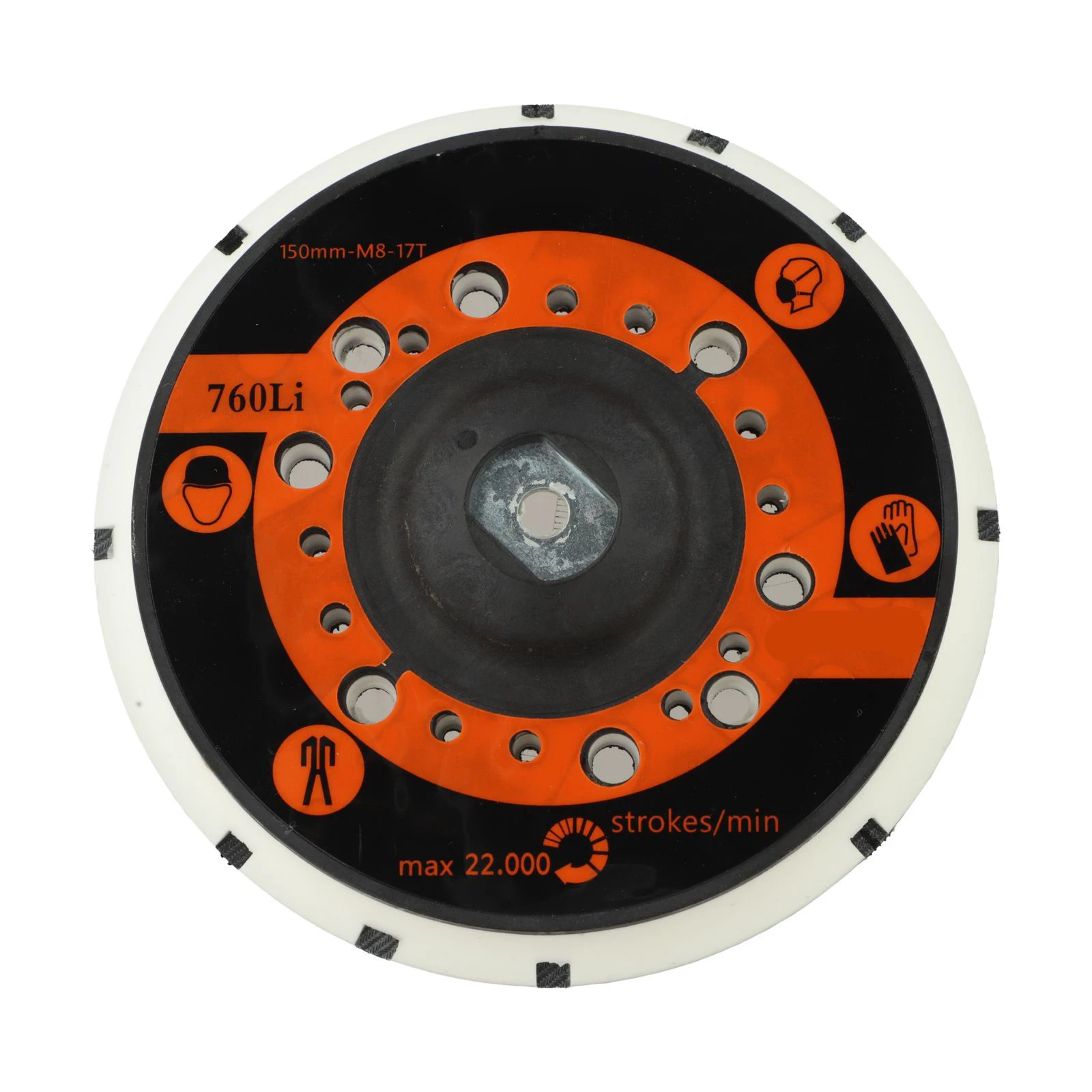 6 Inch Sanding Pad with 45 Dust Collection Holes Suitable for Pneumatic Sanders in Industrial and Automotive Tasks