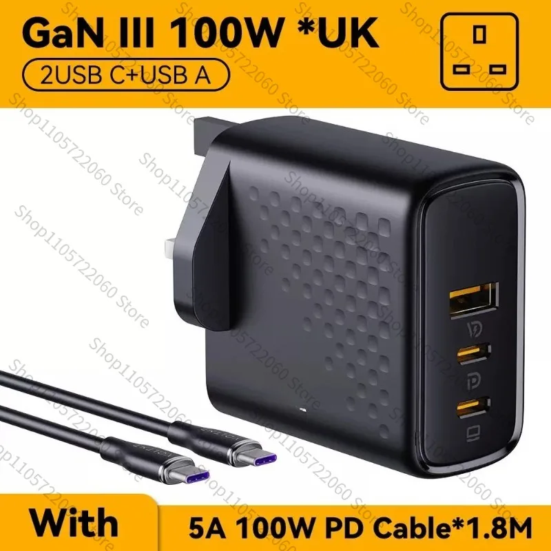 For  GaN III 100W Desktop Charger Quick Charge 4.0 QC 3.0