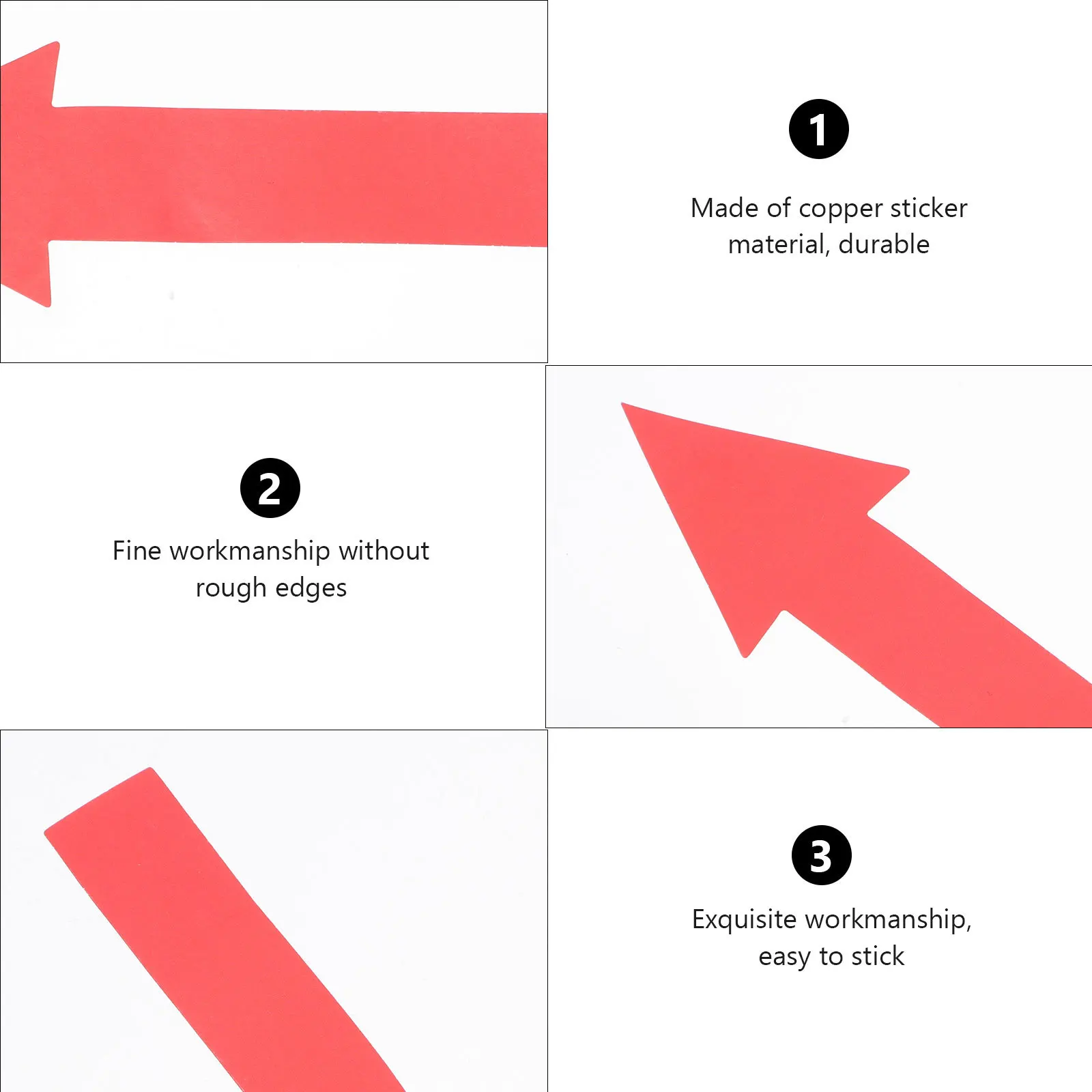 

50pcs Arrow Labels Stickers Multipurpose Direction Indicating Decals For Equipment Wall Floor Warning Rework Mark Label