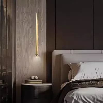 Long Pendant Gold Minimalist Ceiling Hanging Chandelier Lighting for Living Room Dining Room Home Decoration