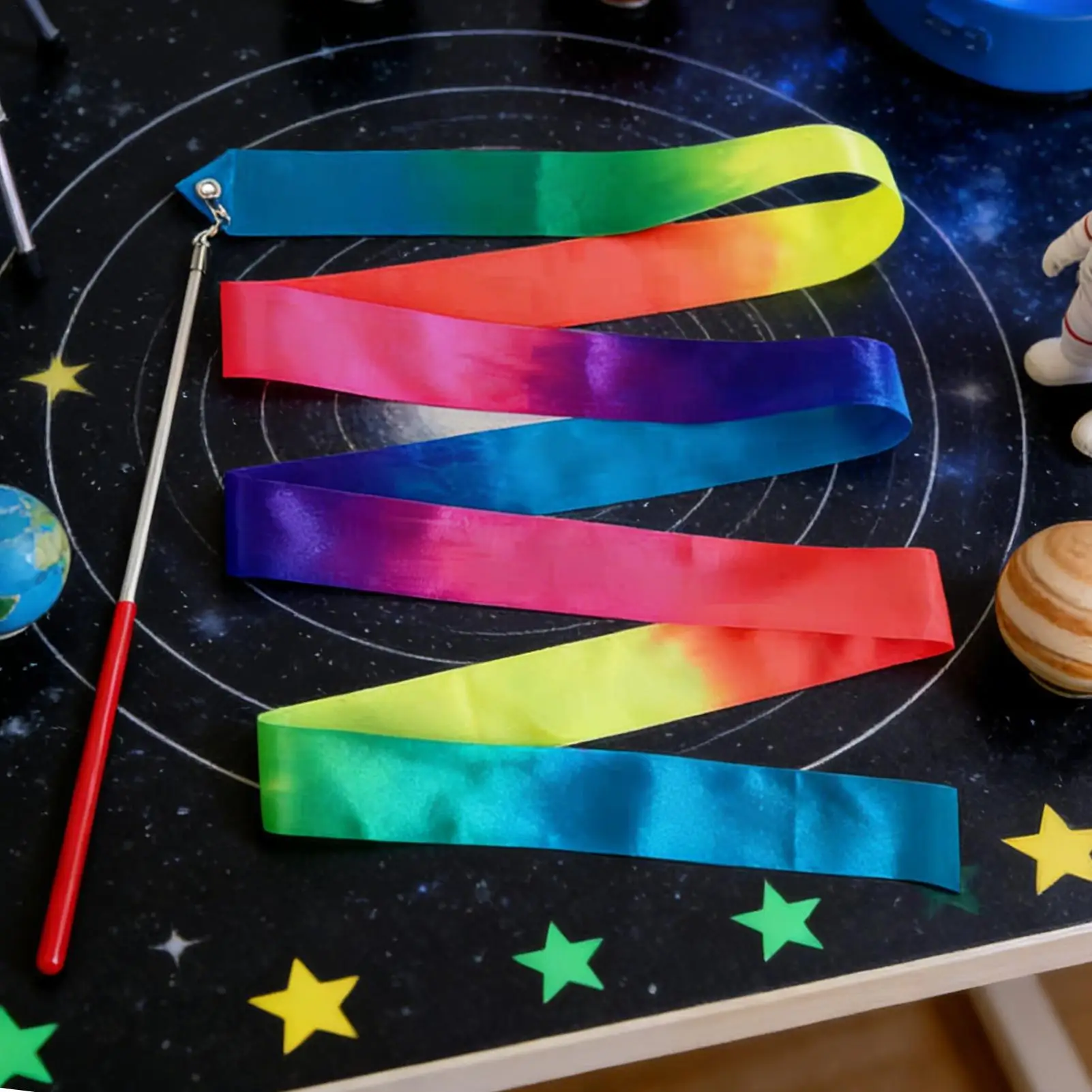 Gradient Color Dance Ribbons Gymnastics & Performance Streamers for Preschool, Stage, Parades & Birthday Parties