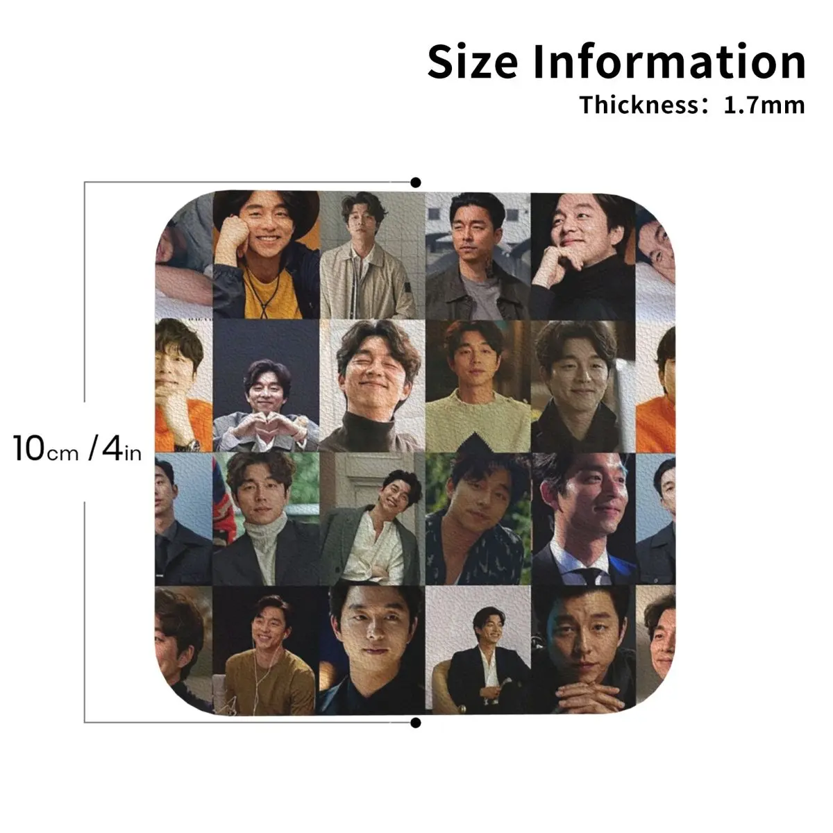 Gong Yoo 1 Coasters PVC Leather Placemats Waterproof Coffee Mats for Decor Home Dining Pads Set of 6