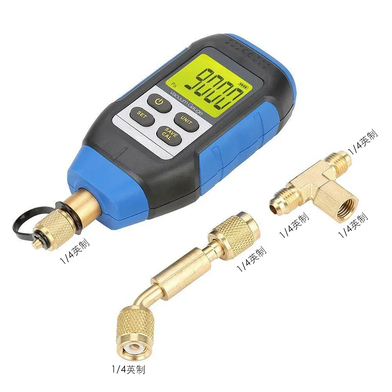 VMV-1 Digital Vacuum Gauge, Absolute Pressure Gauge Digital Electronic High Precision Pressure Gauge Digital Vacuum Gauge