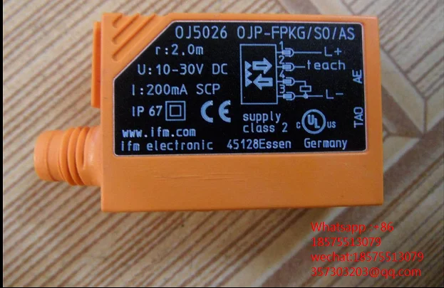 

IFM OJ5026 JP-FPKG/SO/AS Photoelectric Switch Sensor OJ5026 JP-FPKG/SO/AS Spot Original