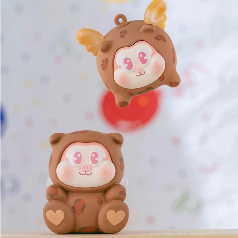 Scatola cieca serie Sllo Flying Pig originale Scatola misteriosa Kawaii Ornamento da tavolo Bambola in vinile Ciondolo carino mini bambola giocattolo Regalo di compleanno