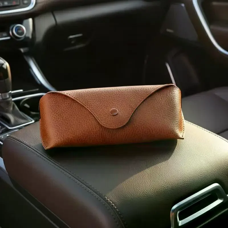 Fashion PU Leather Sunglasses Case Soft Portable Eyeglass Pouch Luxury Glasses Protector Bag for Men Women