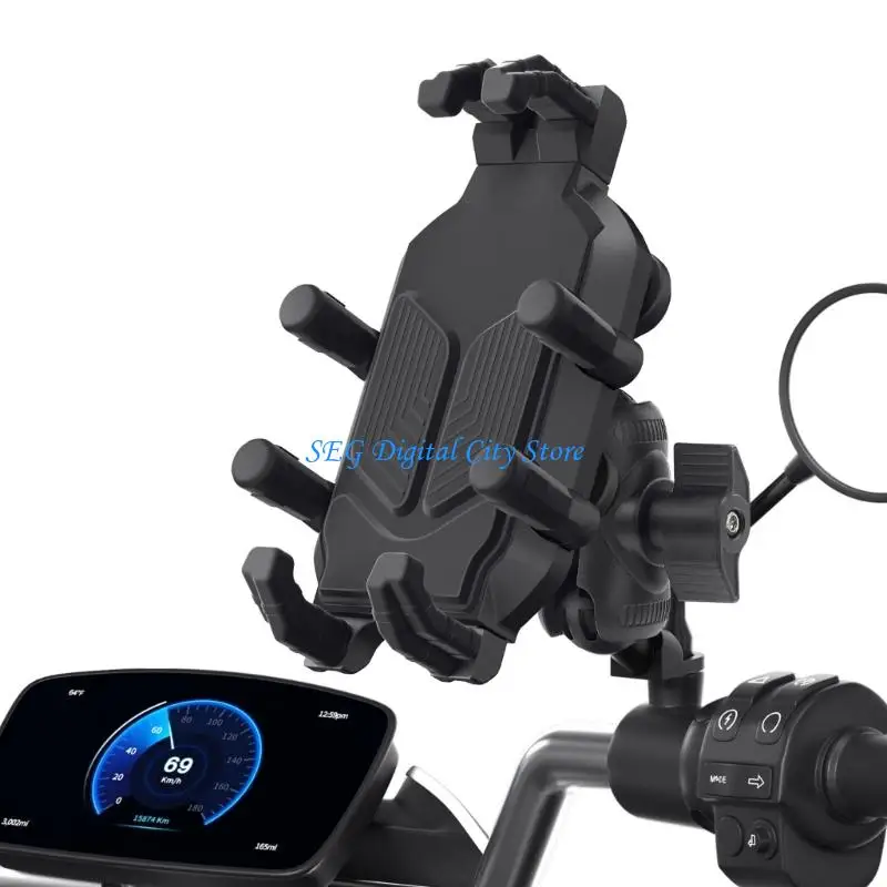 U75B Universal Anti Vibration Motorcycle Bike Phone Holder Fit 4.7 To 7.2Inch Device