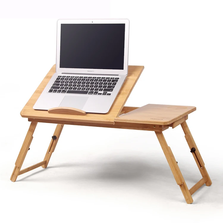 Folding Multifunction Laptop Tablet PC Stand, PC Table with Fan, Factory Price, Bamboo, Black, Home Furniture, Carton, Modern