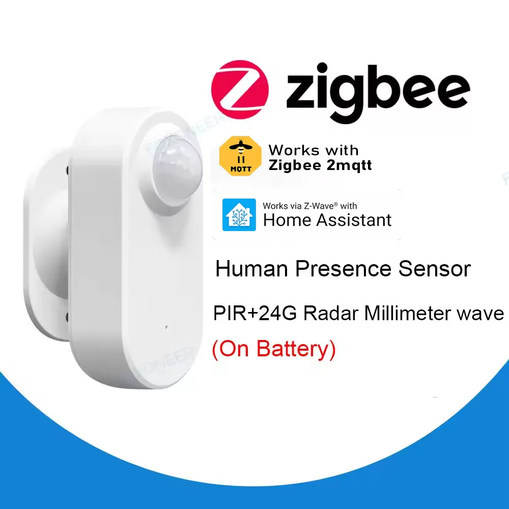 Inteligentny czujnik obecności człowieka Zigbee, wykrywanie jasności/odległości, inteligentny czujnik ruchu PIR obsługa asystenta domowego Zigbee 2mqtt