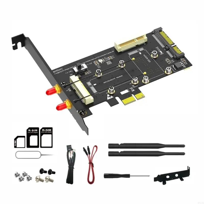 P9JB Efficient Mini PCIE MSATA to SATA3 Bridge Board for WiFi/ 3G Msata Solid Disk