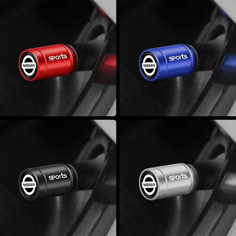 4 قطعة إطارات عجلة تصفيف السيارة الترباس في قبعات الصمامات شارة ديكور لنيسان قاشقاي جوك بولسار سنترا ألتيما باترول ميكرا روج