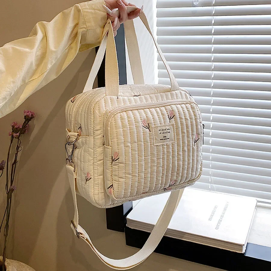 حقيبة الأم لطيف مطرزة موضة أمي حقيبة يد الطفل حفاضات تخزين أكياس المحمولة سعة كبيرة عربة المنظم حقيبة للحمل #6