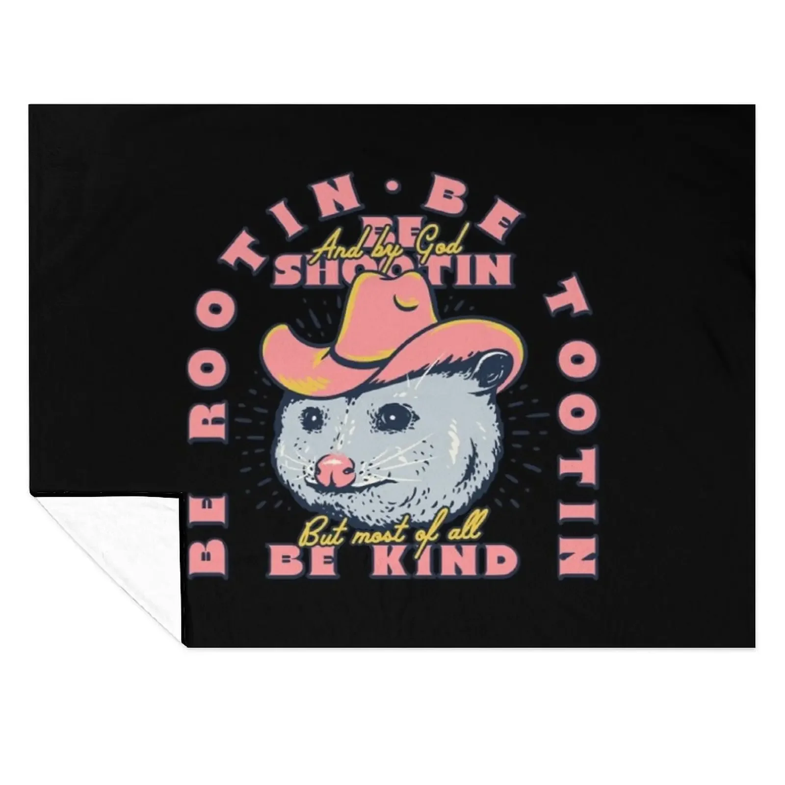 

Rootin Tootin - Cowboy Advice, Poss Possum Opossum Throw Blanket Thins blankets ands Picnic Hairys Blankets