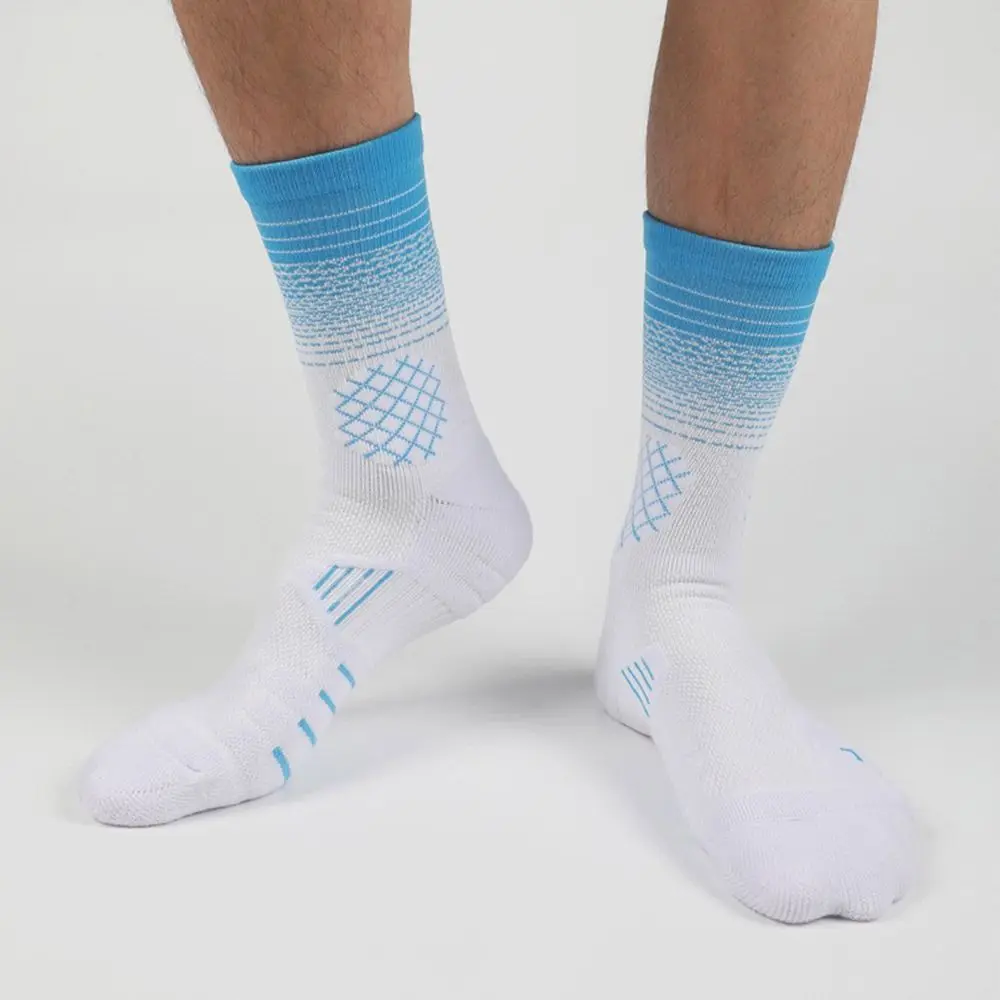

Быстросохнущие спортивные носки для регби, дышащие модные средние чулки, профессиональные градиентные цвета, велосипедные носки для верховой езды