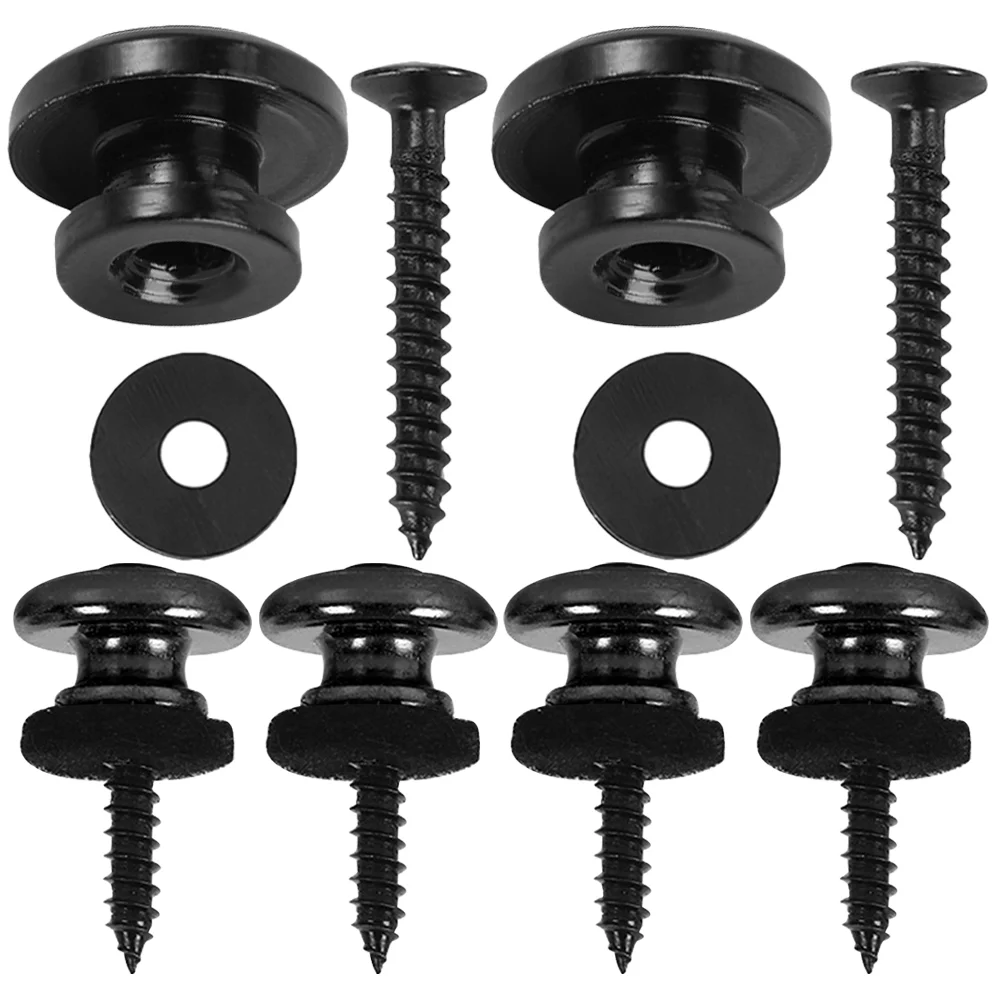 

6 Pcs Guitar Strap Buckle Anti-skid Lock Electric Belt Buckles Straps Buttons Parts Bass Pegs Nail for