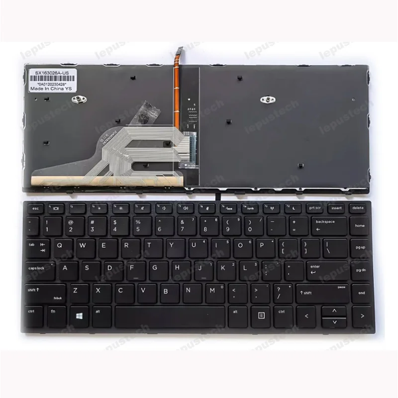 S+    L28406-001 NEW For HP ProBook X360 440 G1 ZHAN 66 Pro G1  backlit US keyboard