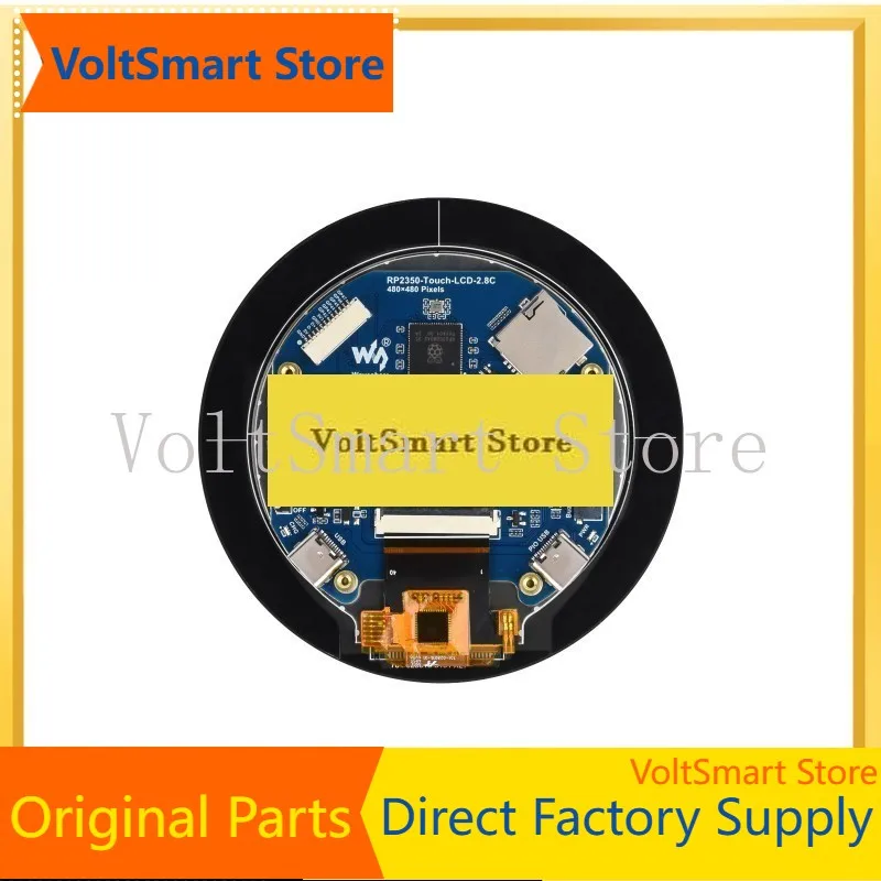 VoltSRP2350 2.8inch Display Development Board 480×480 Dual-core & Dual-architecture Microcontroller RGB Interface
