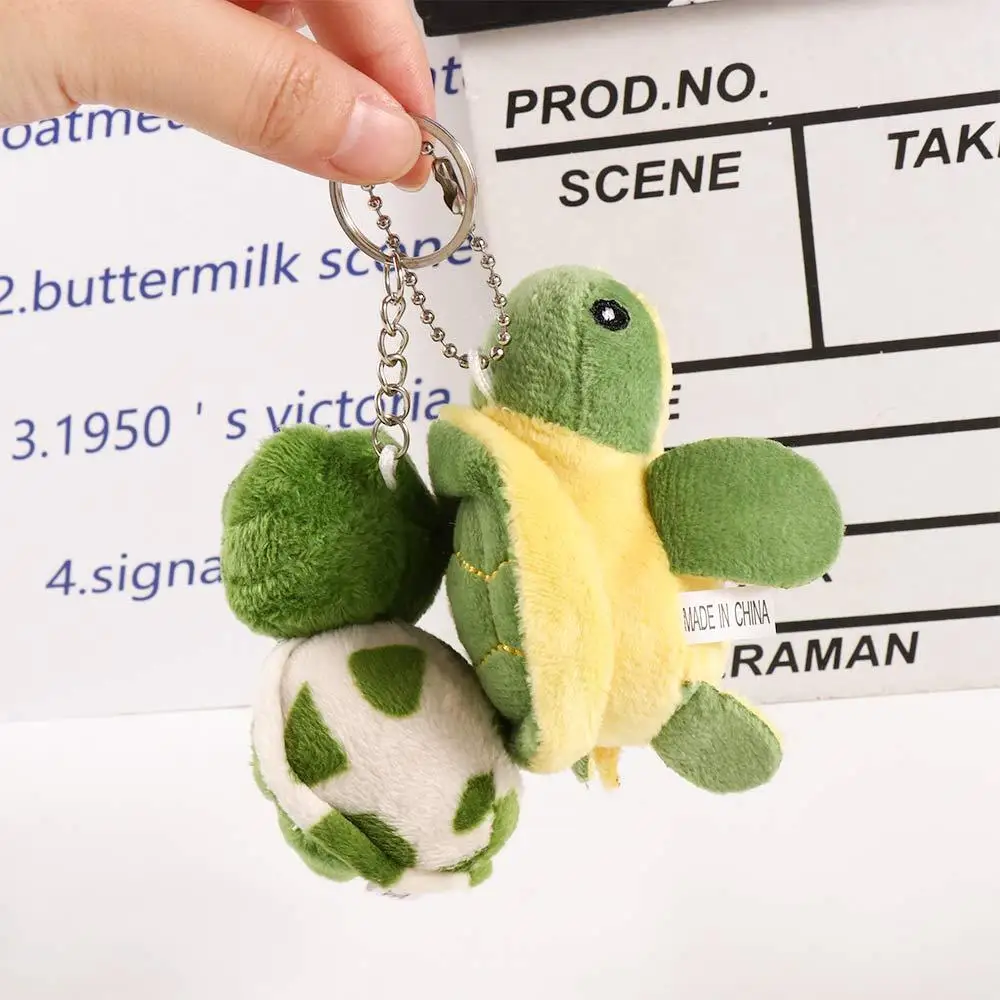 Gifts Cartoon Design PP Cotton Car Key Ring Ornaments Plush Key Chain Women Key Holder Tortoise Pendant Korean Style Key Buckle