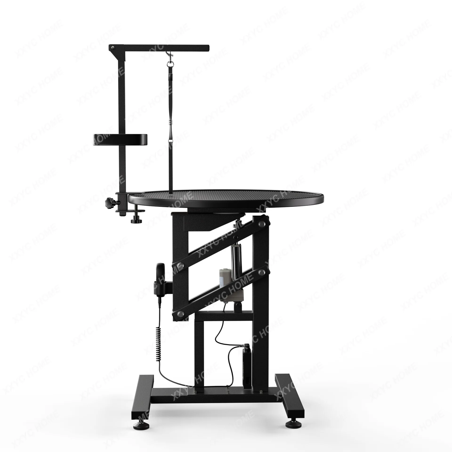 LPet grooming table, bath, blowing and shearing beauty round table, electric hydraulic lifting rotating square table